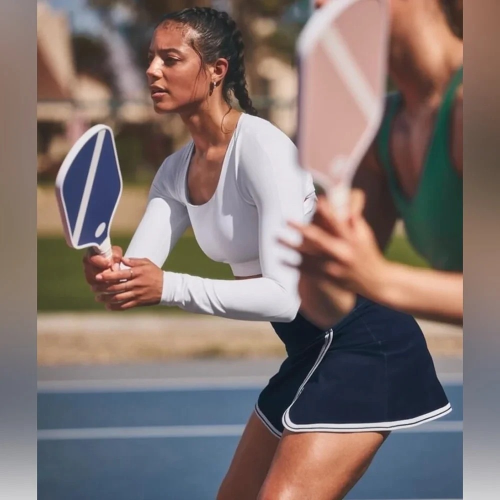 Athleta NWT Crosscourt Tipped Navy Blue Tennis Pickleball Athletic Skort Size XS
